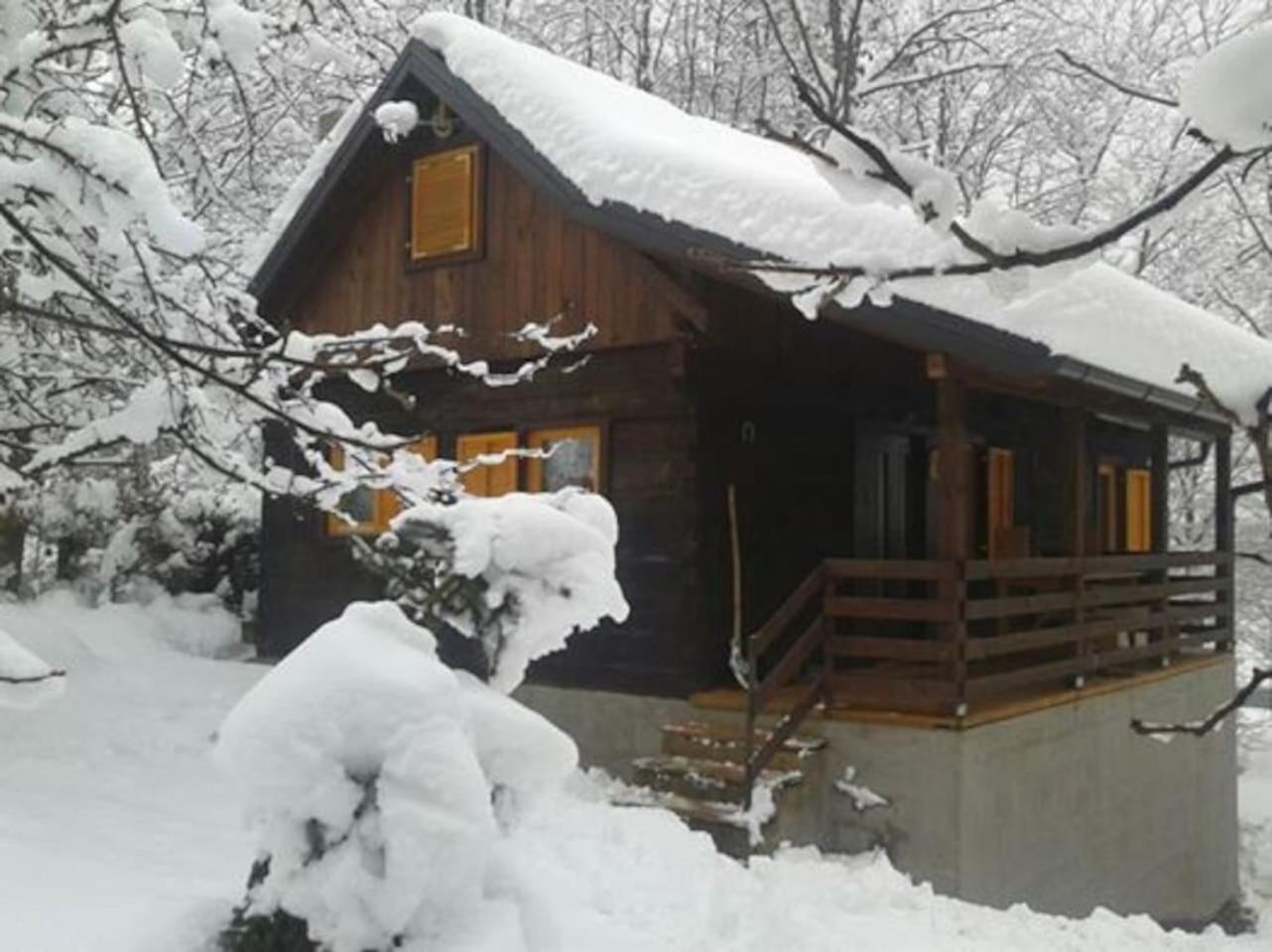 Wooden House Near The River Kupa Kamanje Exteriör bild